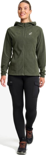Revolutionrace Dame Overdeler Fleece & midlayers Hiker Fleece Hoodie Dame Kambaba Green L