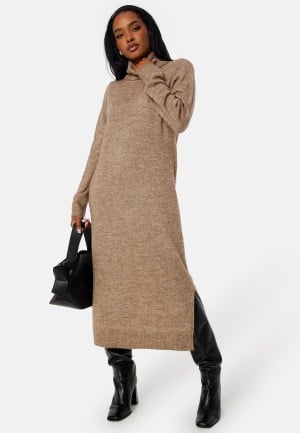 Pieces Juliana LS Rollneck Knit Dress Fossil L