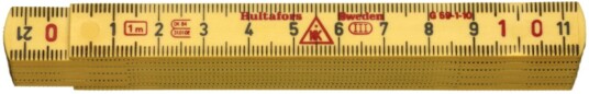Hultafors 1M Fiberglass Tommestok med 10 Ledder og mm Skala Hultafors 1M Fiberglass Tommestok med 10 Ledder og mm Skala