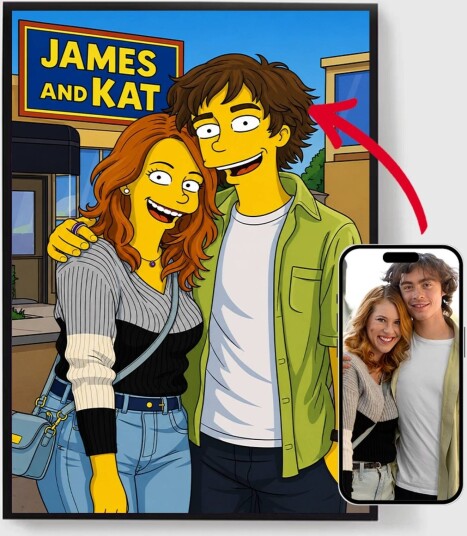 Personalisert Plakat   Springfield karakterportrett   AI Plakat