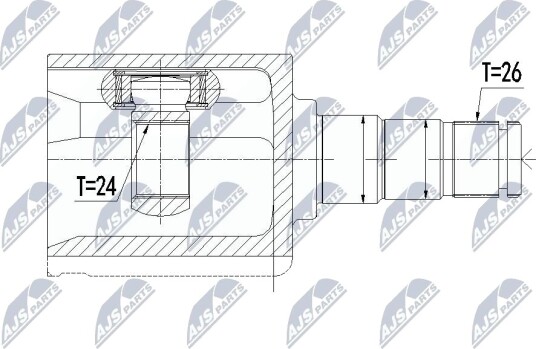 Nty Drivknute drivaksel NTY NPW VV 093