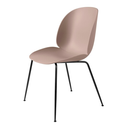 Gubi Beetle Stol Uten Trekk Conic Base Sort/Pudderrosa Gubi Beetle Stol Uten Trekk Conic Base Sort/Pudderrosa
