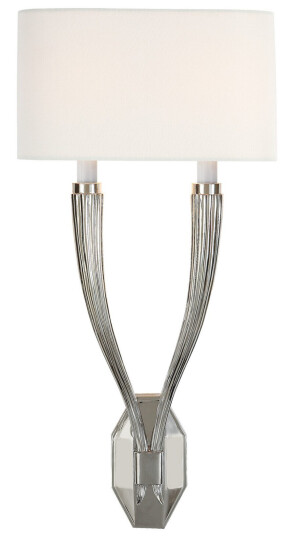 Ruhlmann vägglampa dubbel nickel