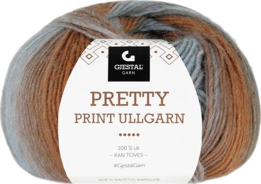 Gjestal, Pretty Print Ullgarn 505 Rustfarget print Gjestal, Pretty Print Ullgarn 505 Rustfarget print