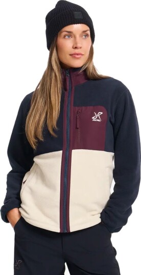 RevolutionRace Dame > Overdeler > Fleece & midlayers Woodland Fleece Jacket Dame Deep Navy/Peyote Størrelse:XL