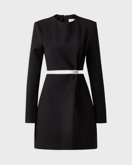 Malina Sutton Cut Out Mini Dress   Black   40