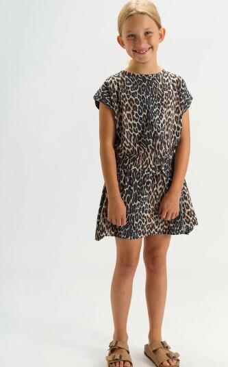 The New Tntrue S_S Dress   Brown   98/104