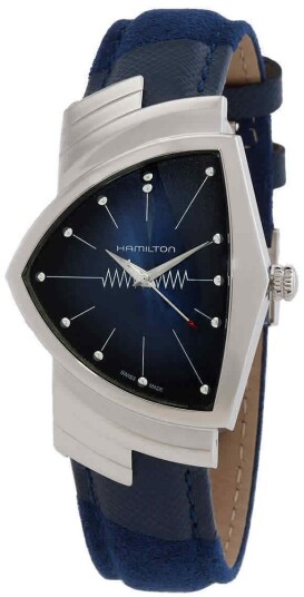 Hamilton Dameklokke H24411942 Ventura Blå/Tekstil Ø32.3 mm