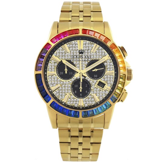 Louis XVI Majesté Out Rainbow 1120 - Herre - 44 mm - Analog - Kvarts urverk - Safirglass