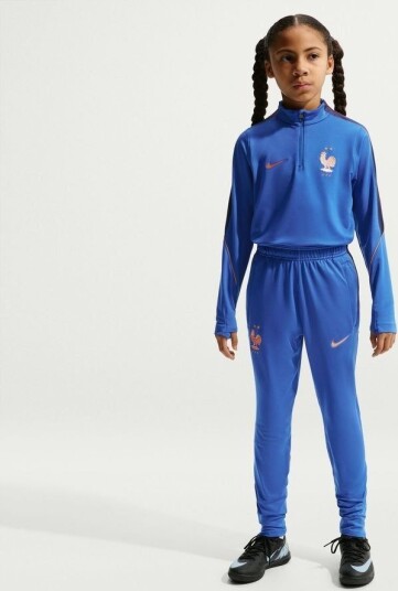 Frankrike Treningsskjorte Dri FIT Strike Drill World Cup 2026   Blå/Svartblå/Metallic Copper Barn   Nike størrelse L: 147 158 cm