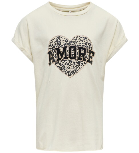 Kids Only T skjorte Noos KogLucy Birch/Amore/Leo 11 12 år 146 152 T skjorte Beige