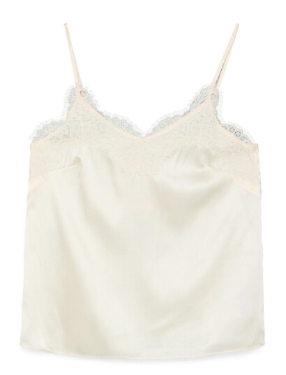 Rosemunde Rwjade Silk Strap Lace Top - Cream - 36