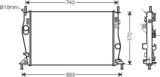 DIEDERICHS DCM3924 Radiator motorkjøling DIEDERICHS DCM3924 Radiator motorkjøling