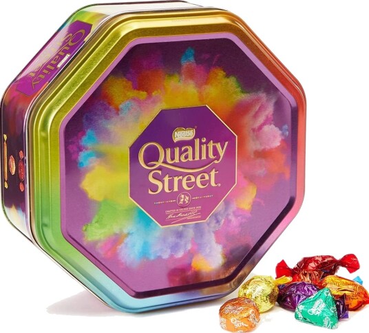 Stor Quality Street Sjokolade og Toffee i Flott Tinnboks 750g