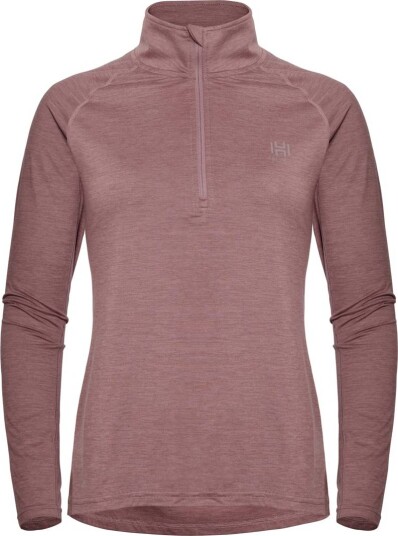 Hellner Nunis Halfzip Ls Tee Women Rose Taupe XL Hellner Nunis Halfzip Ls Tee Women Rose Taupe XL