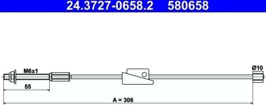 Bremsewire ATE 24.3727 0658.2