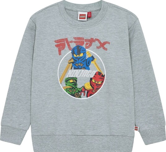 LEGO® Ninjago Collegegenser LWSian 606 Grå LEGO® Wear 7 år (122) Collegegenser