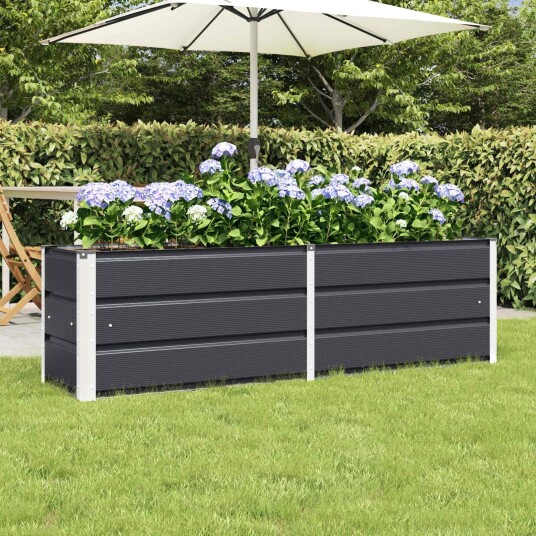 vidaXL Plantekassed Antrasitt 160 x 40 x 45 cm Stål