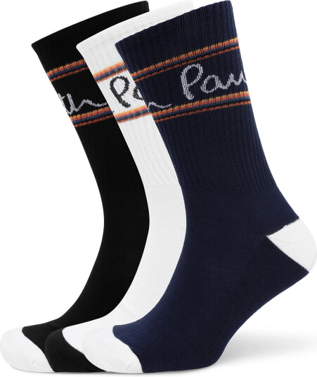 PS Paul Smith Men Sock 3 Pk Mnln Sport   Multi/patterned   ONE SIZE