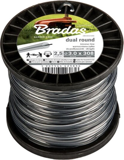 Trimmertråd Bradas rund til Gresstrimmer 2,7 mm x 100 m