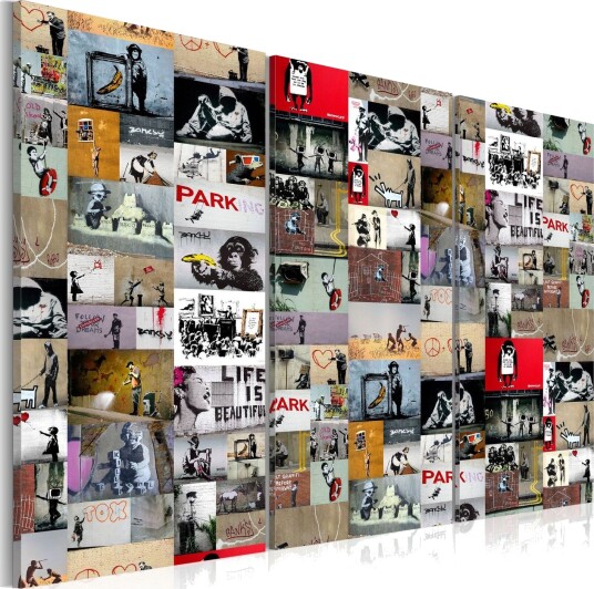 Bilde Art Of Collage Banksy Iii 120x80 Artgeist sp. z o. o.