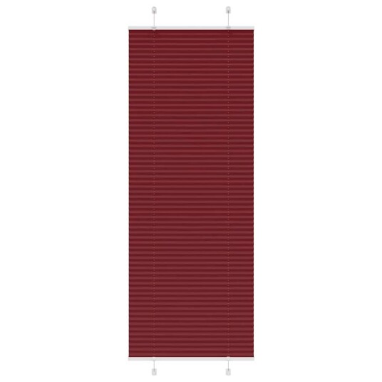 Plisségardin Bordeaux Rød 75x200 cm Stoff Bredde 74,4