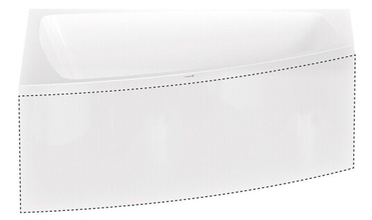 Nordhem Kungshamn Frontpanel Til Badekar Kungshamn, 157,5 cm, Hvit