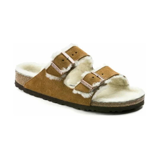 BIRKENSTOCK Arizona Classic Footbed Shearling Mink Suede BIRKENSTOCK Arizona Classic Footbed Shearling Mink Suede