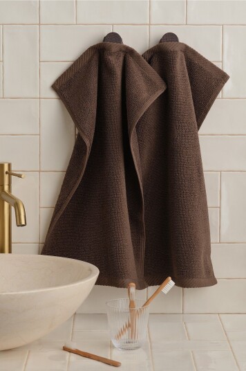 Ellos Home Håndkle Elise 2 pk 30x50 Brun Ellos Home Håndkle Elise 2 pk 30x50 Brun