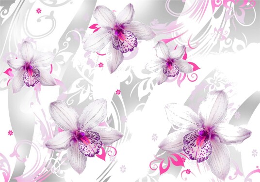 Fototapet Sounds Of Subtlety Silver 150x105 - Artgeist sp. z o. o.
