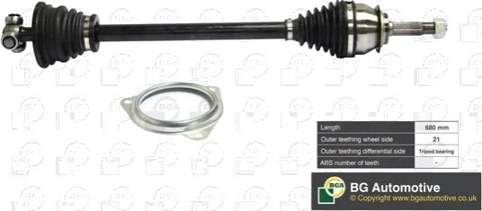 BGA DS7360L Drivaksel