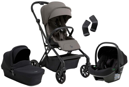 Beemoo Pro Twist Duovogn inkl. Beemoo Route Babybilstol Mocha Grey/Black Stone Beemoo Pro Twist Duovogn inkl. Beemoo Route Babybilstol Mocha Grey/Black Stone