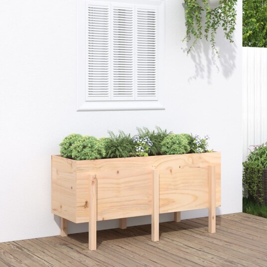 Høybed for hage 121x50x57 cm heltre furu
