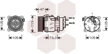 VAN WEZEL 4000K242 AC-kompressor VAN WEZEL 4000K242 AC-kompressor