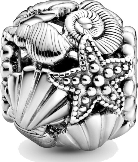 Pandora Charms i 925 sølv med skjell og sjøstjerner