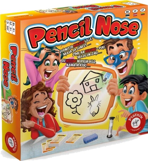 Northix Pencil Nose Board Game for familiemoro 2-6 spillere 775376