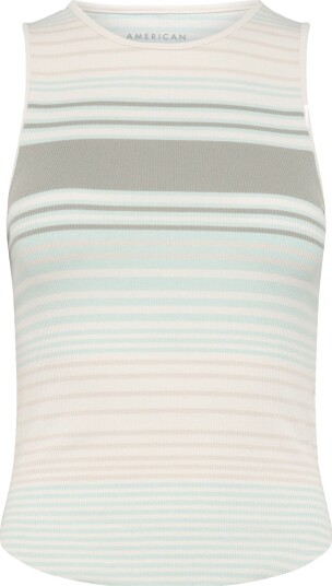 American Eagle 5942 New Basic Tank Stripes   Green   XS