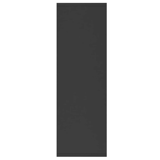 vidaXL Bokhylle/skjenk svart 50x25x80 cm sponplate