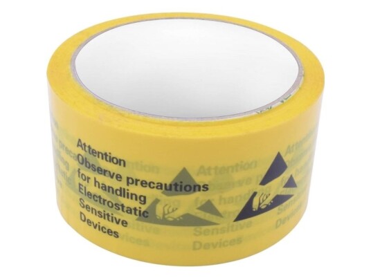 Quadrios Esd-Tape 1 Stk Gul Sort L X B 50 M X 48 Mm