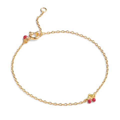 ENAMEL Copenhagen Cherry Bracelet - Red One Size ENAMEL Copenhagen Cherry Bracelet - Red One Size