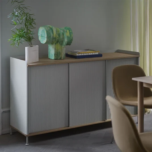Muuto Enfold skjenk 148 x 45 cm oiled oak Grey Muuto Enfold skjenk 148 x 45 cm oiled oak Grey