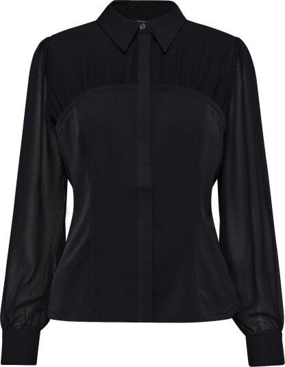 French Connection Arezzo Corset Shirt   Black   36