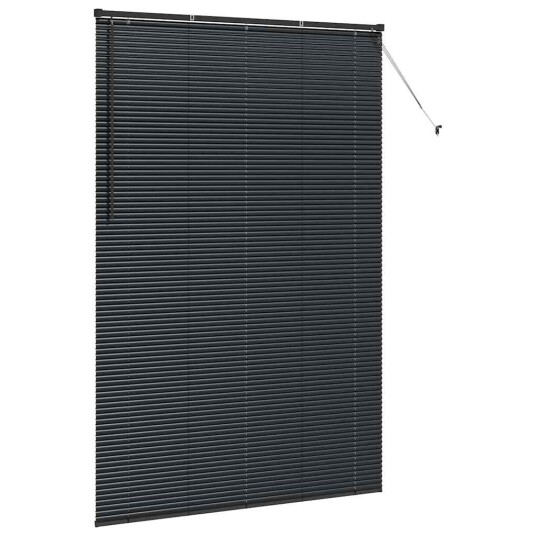 Vindu Persienne med gardiner Svart Aluminium Vindu Persienne med gardiner Svart Aluminium