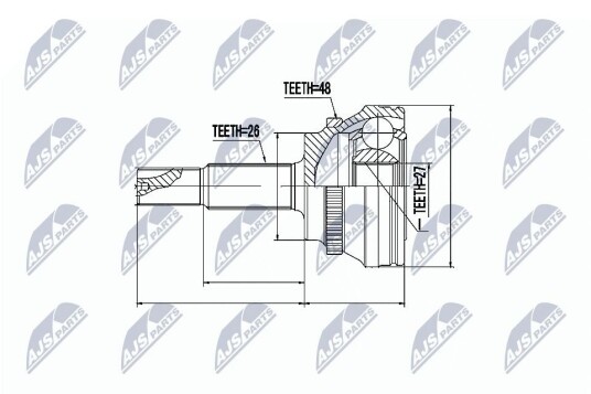 Nty Drivknute drivaksel NTY NPZ TY 081