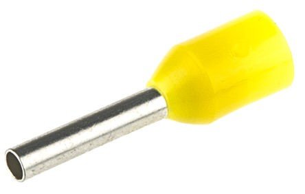 Endehylse 1.0mm² Gul isolert krave