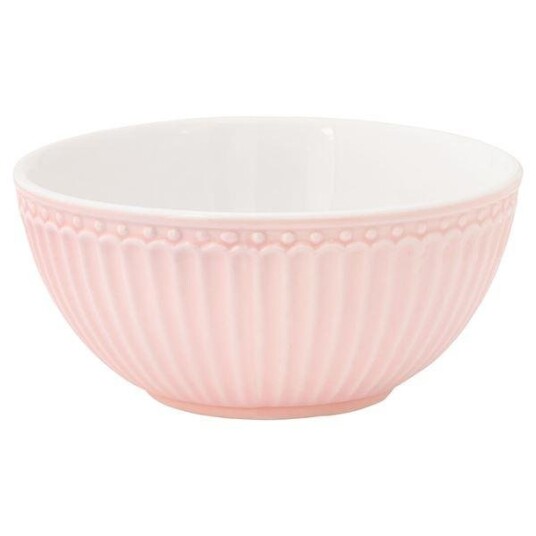 GreenGate  Alice frokostblanding skål 7x14 cm 45 cl pale pink