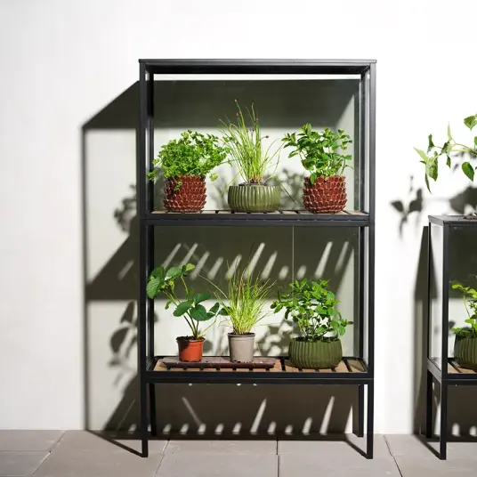 Brafab Grower Greens planteskap   høy  svart