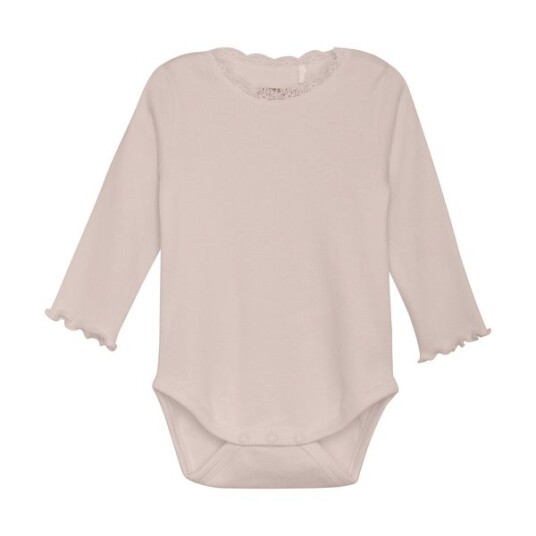 Huttelihut Rib body til baby sepia rose