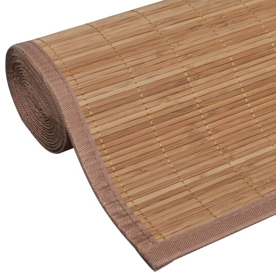 vidaXL Brunt Kvadrat Bambus Teppe 80 x 300 cm vidaXL Brunt Kvadrat Bambus Teppe 80 x 300 cm