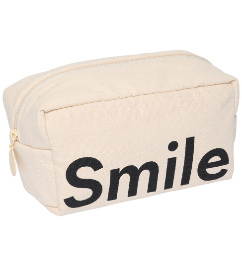 Design Letters - Cavita toalettmappe smile 21x10 cm beige